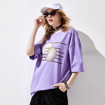 Camiseta Suelta de Manga Corta para Mujer - Image 2