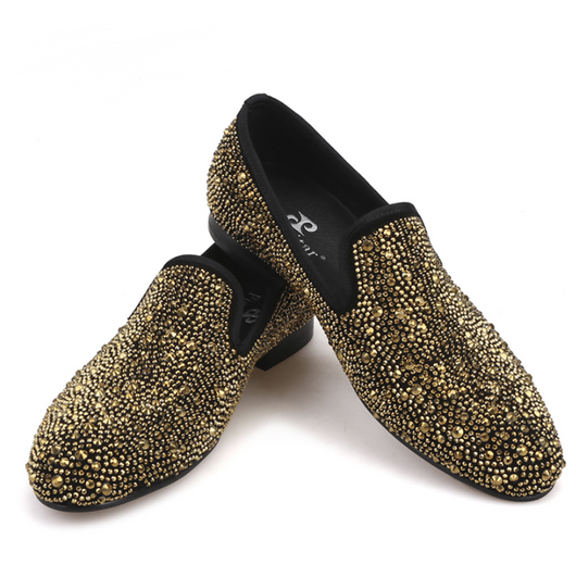 Zapatos Casuales Lefu para Hombre con Suela de Diamante Dorado y Cuero Abrasivo Negro - Image 9