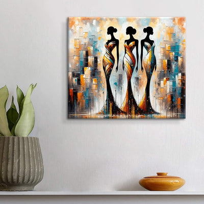 Cuadro Abstracto Mujer Africana Óleo Texturizado Moderno para Sala y Dormitorio - Image 7