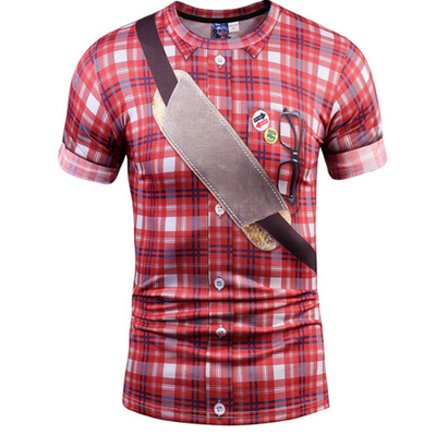 Chaleco Hip Hop Falso con Camiseta Slim Fit Manga Corta para Hombre - Image 14