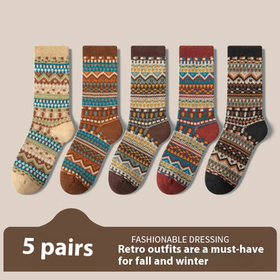 Calcetines Étnicos Retro Desodorizantes para Mujer - Image 26