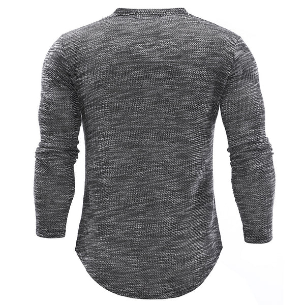 Camisa de Manga Larga con Dobladillo Curvo para Hombre