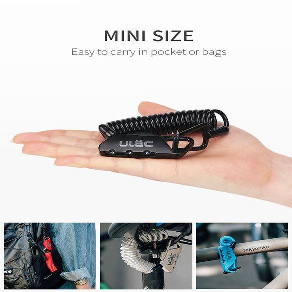 Candado de Código Universal con Cable de Seguridad para Casco de Moto