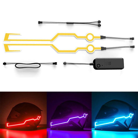 Kit de Tiras de Luz LED para Casco de Moto con Señal Intermitente - Image 9