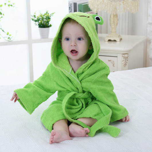 Bata de Baño Infantil con Capucha - Toalla Modelo Animales Lindos en Algodón - Image 12