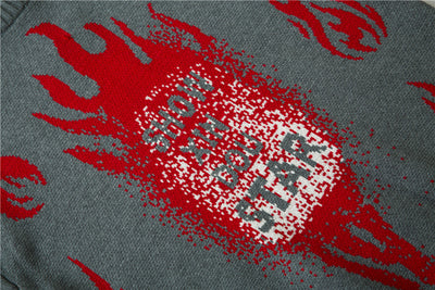 Suéter Suelto Hip Hop Street Flame con Jacquard - Image 15