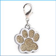 Placa de identificación personalizada para perro con brillo y forma de pata en aleación de zinc - Image 6
