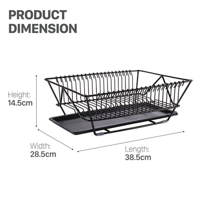 Escurridor de Platos Multifuncional de Hierro Forjado con Bandeja y Almacenamiento - Image 13