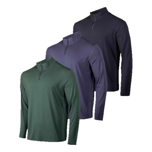 Polo Deportivo Hombre Manga Larga Elástico Transpirable Secado Rápido