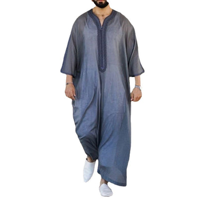 Túnica de Lino Étnica Casual Estilo Africano - Image 5