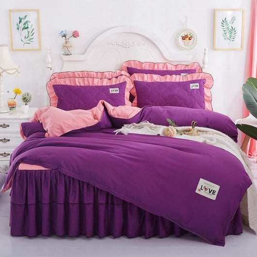 Juego Completo de Cama Acolchado Otoño-Invierno: Sábana, Cubrecama Princesa y Funda Nórdica - Image 17