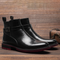 Botas Negras de Moda para Hombre con Detalles en Rojo