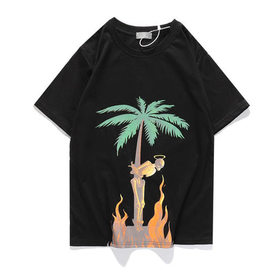 Playera Casual con Estampado de Llamas - Image 10