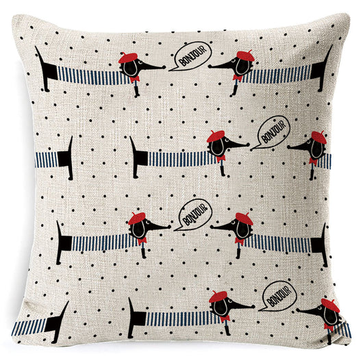 Funda de Almohada Vintage Perros Algodón 45x45 - Image 14