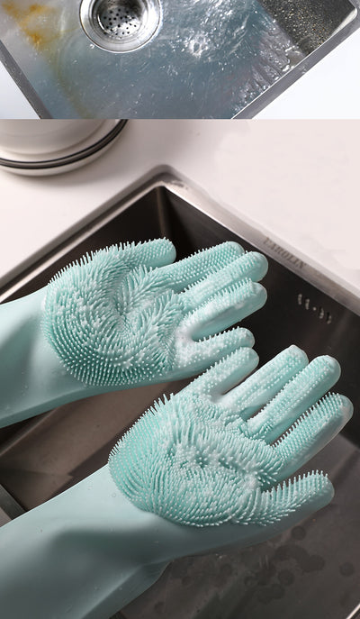 Guantes de Limpieza Resistentes al Calor con Cepillo de Silicona - Image 35