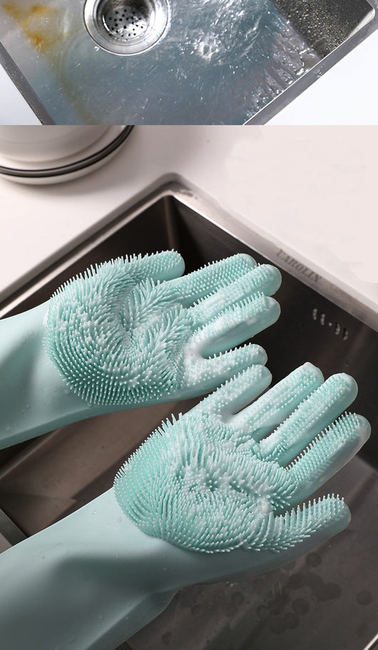 Guantes de Limpieza Resistentes al Calor con Cepillo de Silicona - Image 35