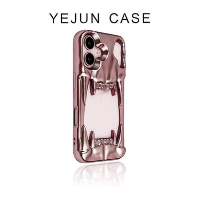 Funda para Celular Calavera Tigre Plateada con Electroplating Hueco - Image 13