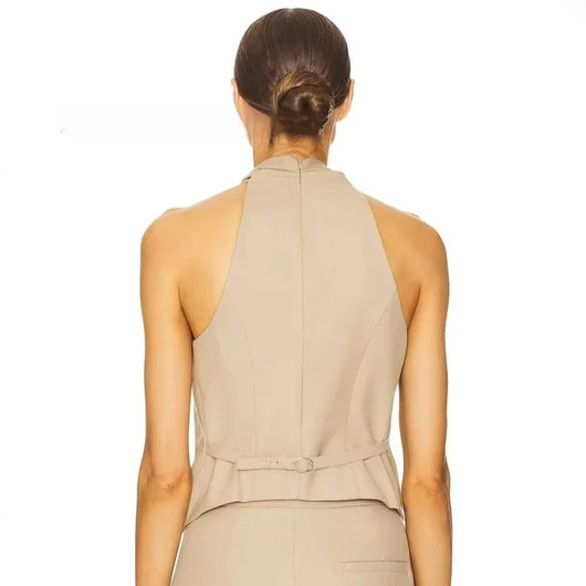 Chaleco Diseño Minimalista sin Mangas para Mujer