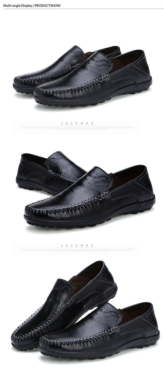 Zapatos Casuales de Cuero para Hombre Estilo Británico Ligeros y Versátiles - Image 16