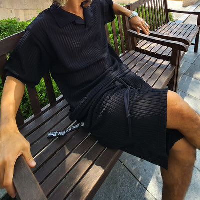 Conjunto de Playera y Shorts Holgados para Hombre - Comodidad Casual - Image 13