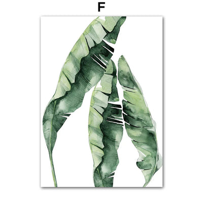 Lámina Decorativa Hoja Monstera Acuarela Verde - Image 10