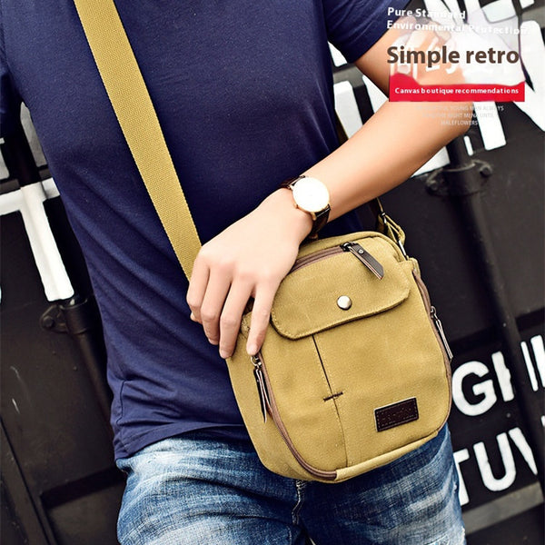 Bolsa Crossbody de Lona Estilo Coreano - Compacta y Versátil