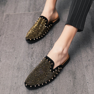 Zapatos de Tacón Drag Metalizado con Cristales y Punta Afilada para Hombre - Image 11