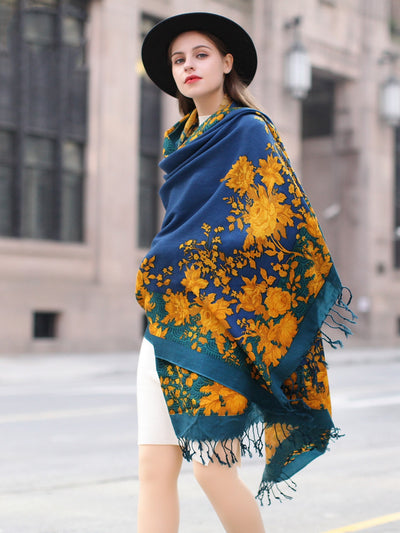 Bufanda de Lana Pura con Estampado de Capa - Image 3