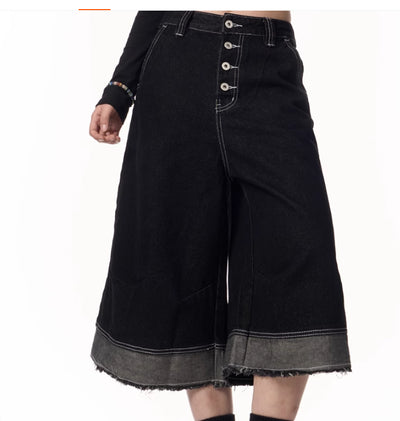 Pantalones Cortos Denim Estilo Retro Americano con Borde Deshilachado - Image 10