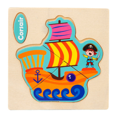 Puzzle 3D Educativo Infantil con Animales y Vehículos para Jardín de Niños - Image 17