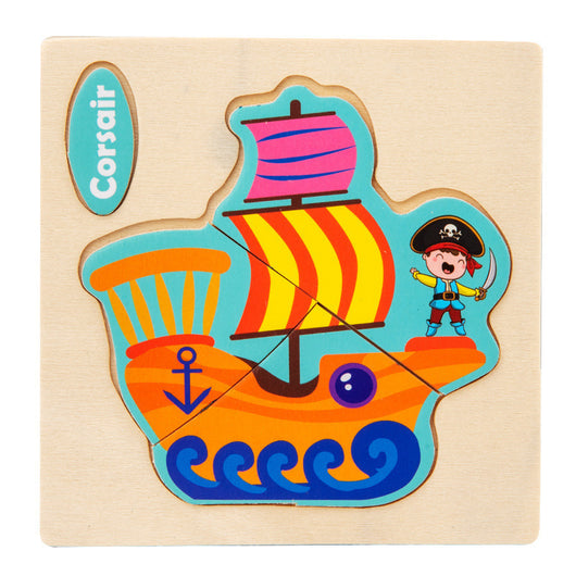 Puzzle 3D Educativo Infantil con Animales y Vehículos para Jardín de Niños - Image 17