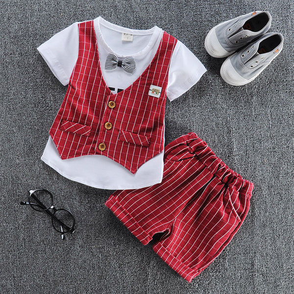 Traje Infantil de Verano con Chaleco de Manga Corta