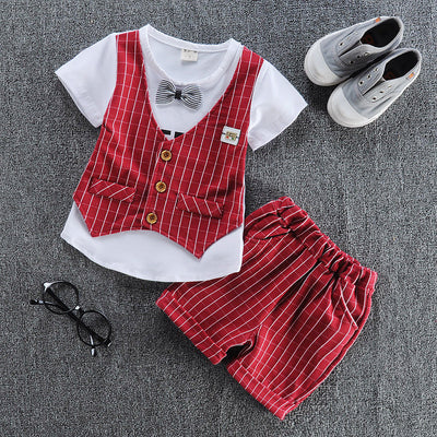 Traje Infantil de Verano con Chaleco de Manga Corta - Image 2
