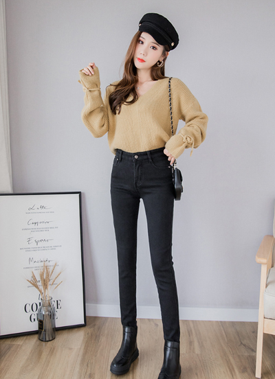 Pantalones Vaqueros de Terciopelo Grueso para Mujer - Image 3
