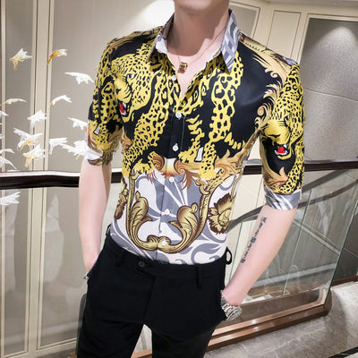Camisa Estampado Leopardo Manga Cinco Puntos para Niños - Image 14