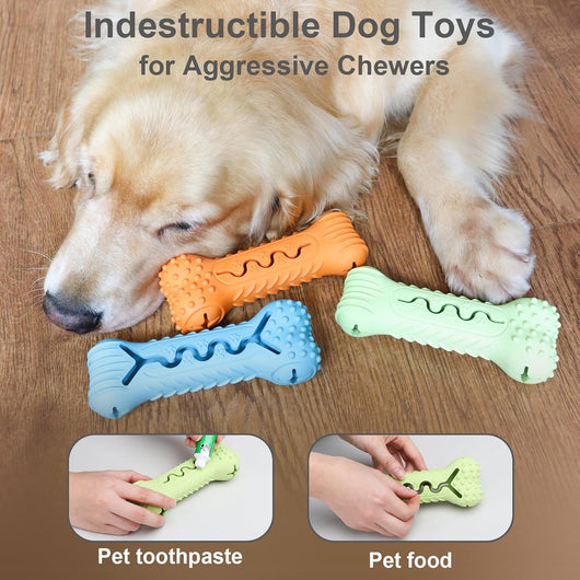 Juguete Masticable en Forma de Hueso para Perros Agresivos - Goma Natural Resistente - Image 5