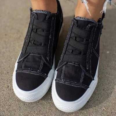 Zapatos de Lona con Elástico y Tacón Plano - Image 10