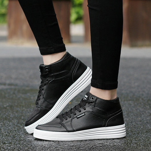 Zapatillas Blancas Altas para Hombre con Cierre de Correa - Image 12
