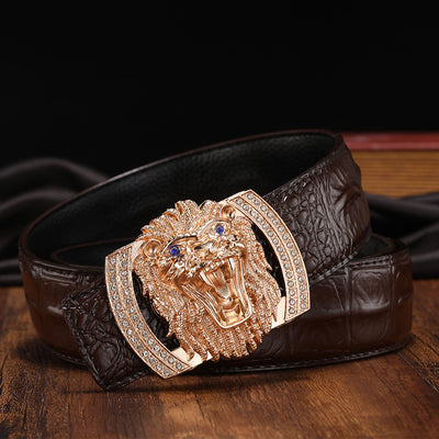 Cinturón de Cuero para Hombre con Hebilla Lion - Piel de Vaca Premium - Image 9