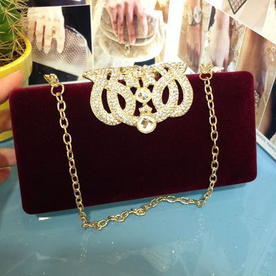 Bolso de Novia con Corona de Cristales y Gamuza - Image 10