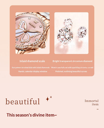 Reloj de Cuarzo para Mujer con Banda Cerámica Luminosa e Impermeable - Image 15