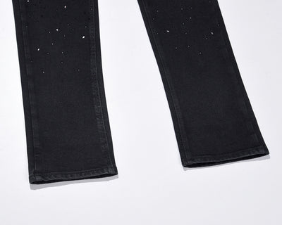 Jeans Casual Holgados con Tachuelas y Lavado Diamante - Image 8
