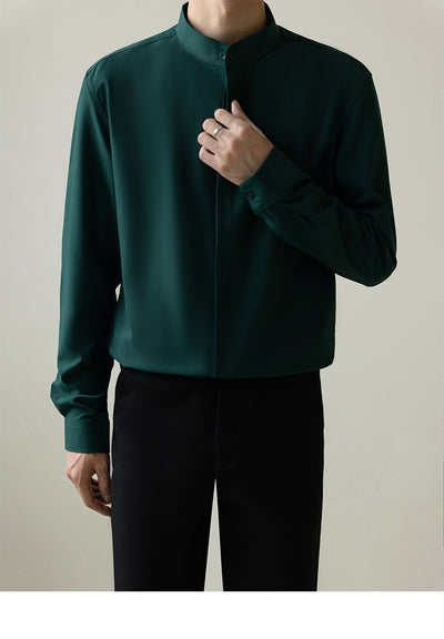 Camisa de Negocios Moderna Hombre Corte Coreano Antimanchas sin Arrugas - Image 22