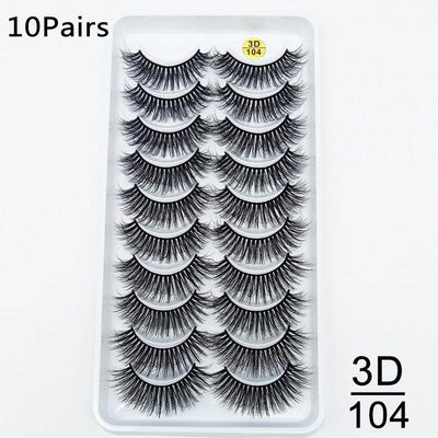 Set de 10 Pares de Pestañas Postizas Premium - Image 3