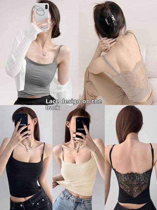 Camiseta de Algodón para Mujer con Sostén Acolchado Integrado - Image 6