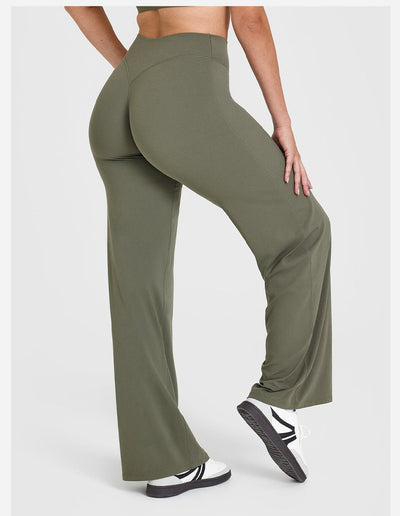 Pantalones Yoga Rectos Moldeadores Cadera Melocotón - Image 13