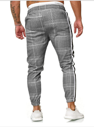 Pantalones Casuales de Otoño Hombre con Patrón Cuadros y Rayas - Image 4