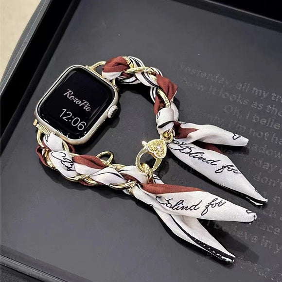 Bufanda Reloj con Cadena Metálica para Mujer