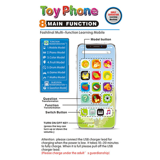 Teléfono Móvil Musical Interactivo con Carga y Pantalla Táctil para Niños - Image 4