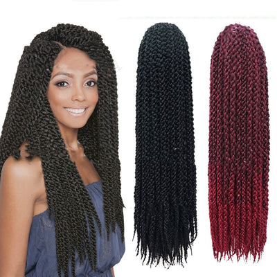 Trenzas Senegalesas Sintéticas con Gancho - Cabello Crochet Twist Negro y Marrón para Mujeres - Image 2